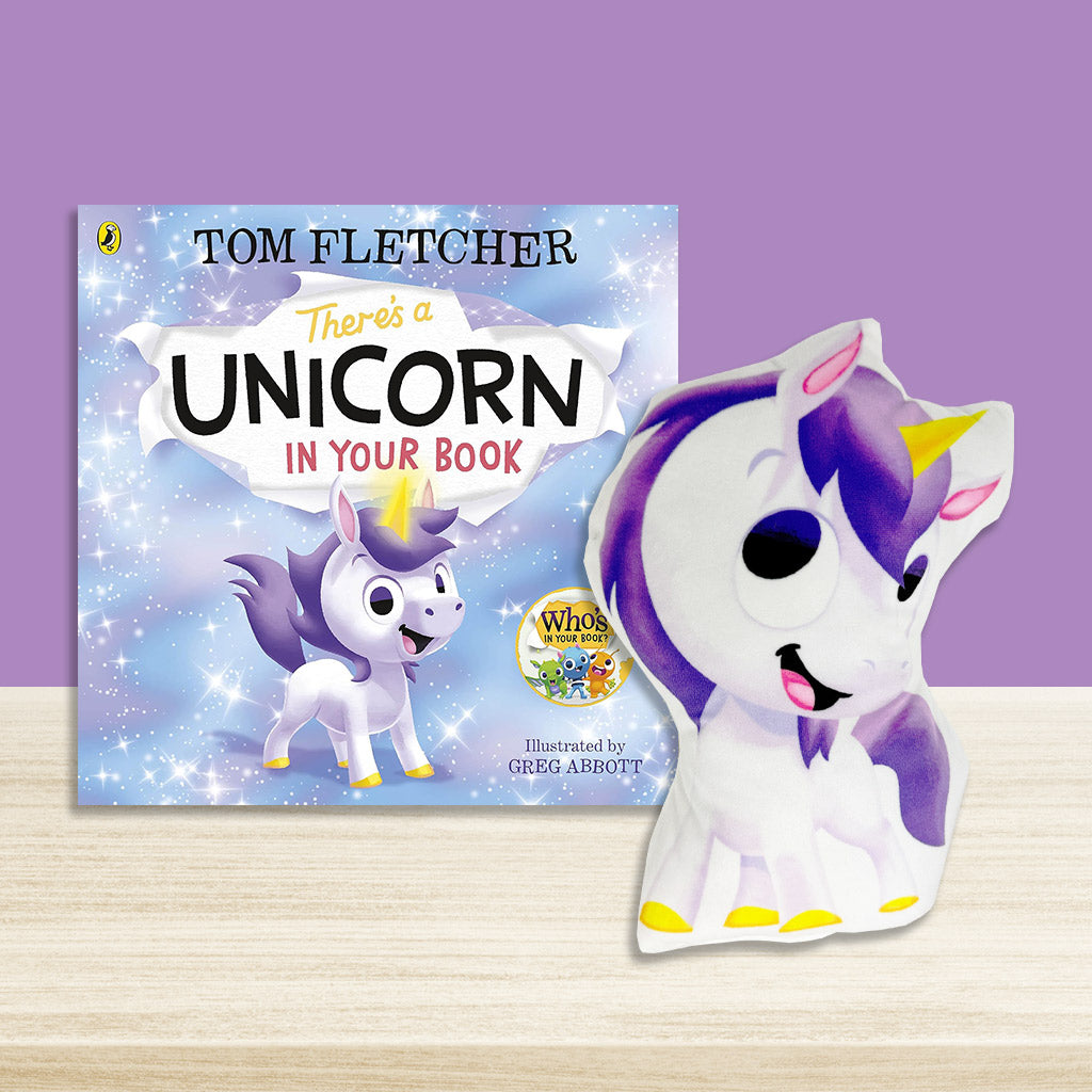 Unicorn Book + Shaped Cushion Bundle