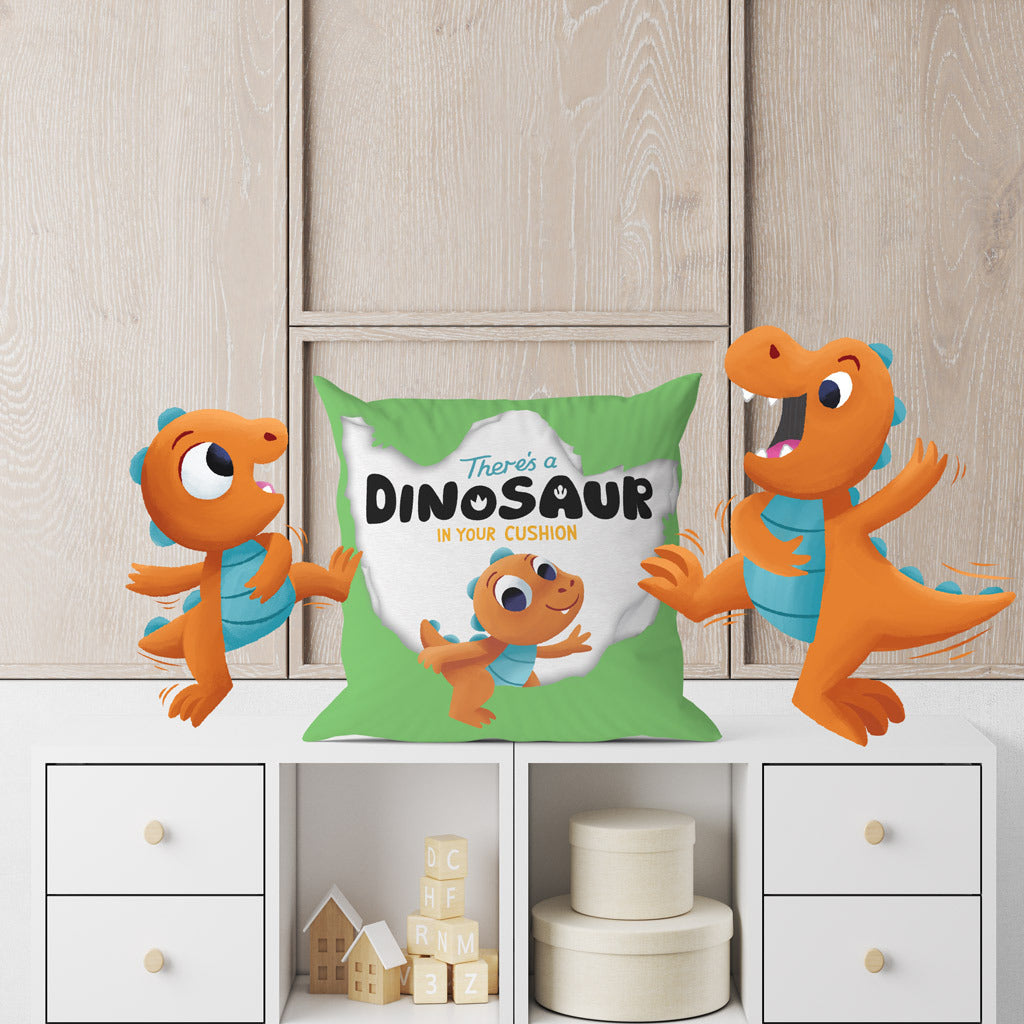 There's a Dinosaur in My Personalised Cushion