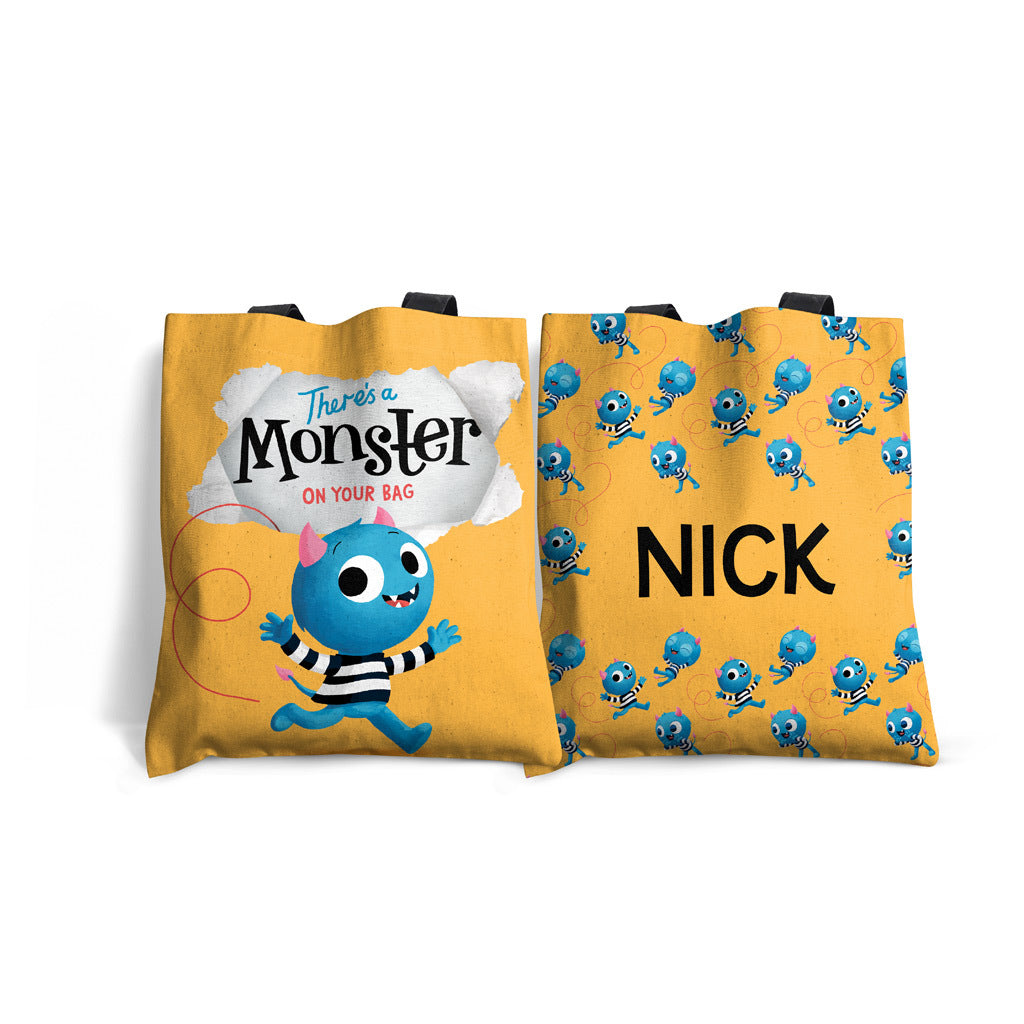 There's a Monster on Your Personalised Tote Bag