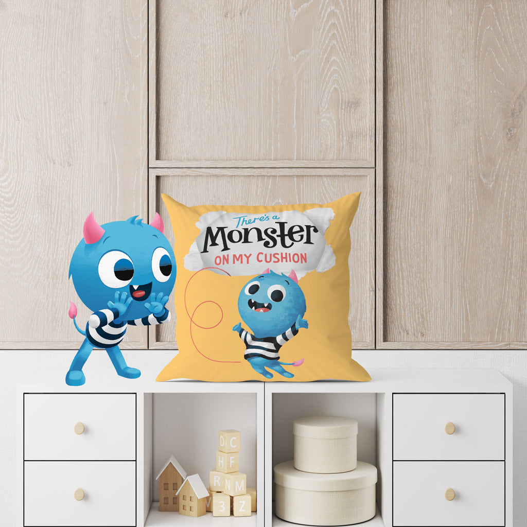 There's a Monster on My Personalised Cushion