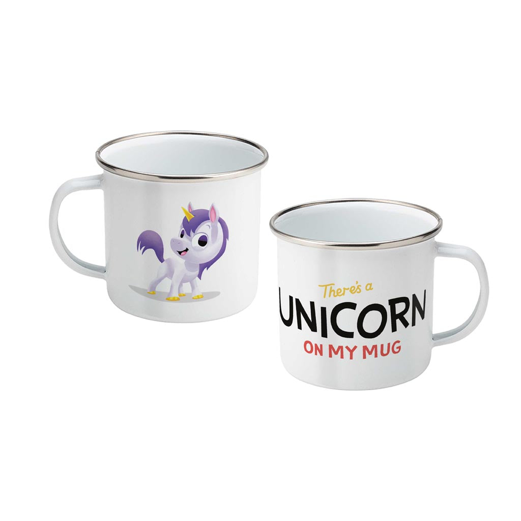 There's a Unicorn on My Enamel Mug