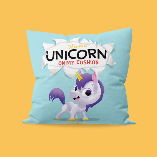 There's a Unicorn on My Personalised Cushion