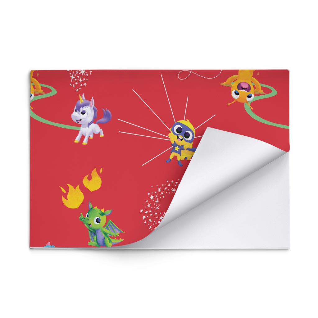 Who's in Your Book Character Gift Wrap - Red