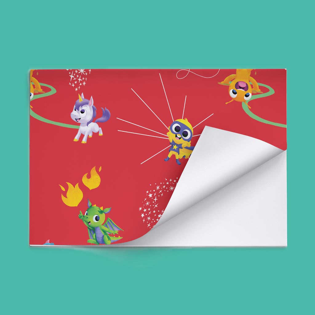 Who's in Your Book Character Gift Wrap - Red