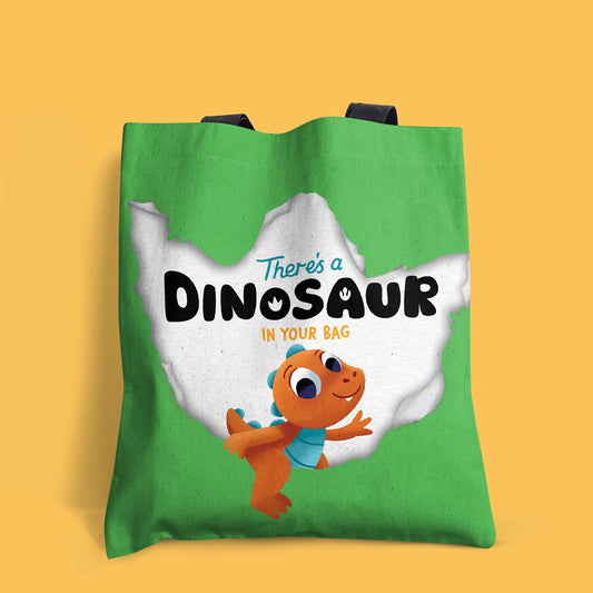 There's a Dinosaur on Your Personalised Tote Bag