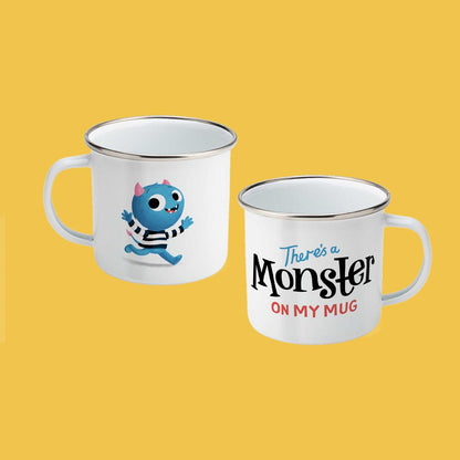 There's a Monster on My Enamel Mug