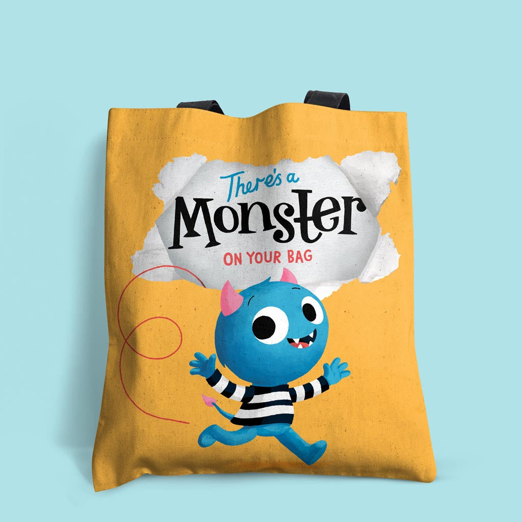 There's a Monster on Your Personalised Tote Bag