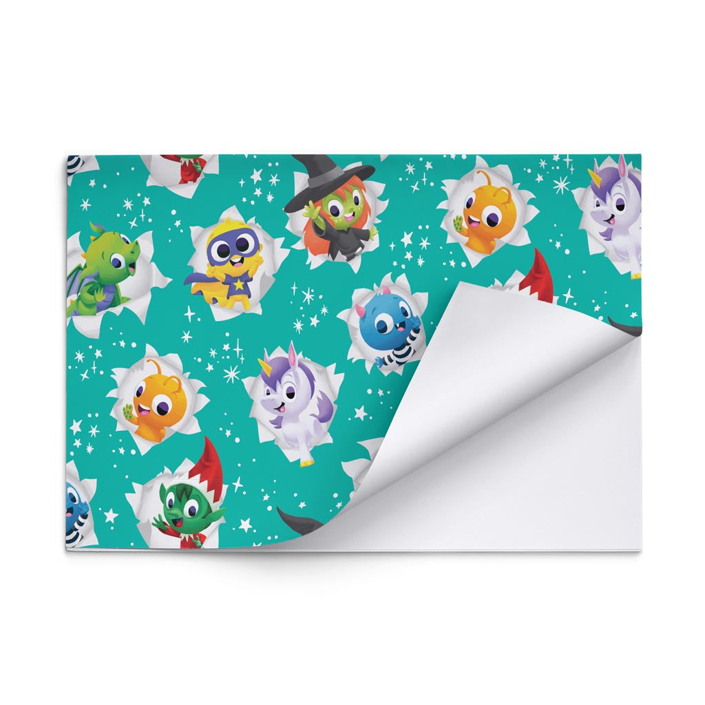 Who's in Your Book Character Gift Wrap - Green