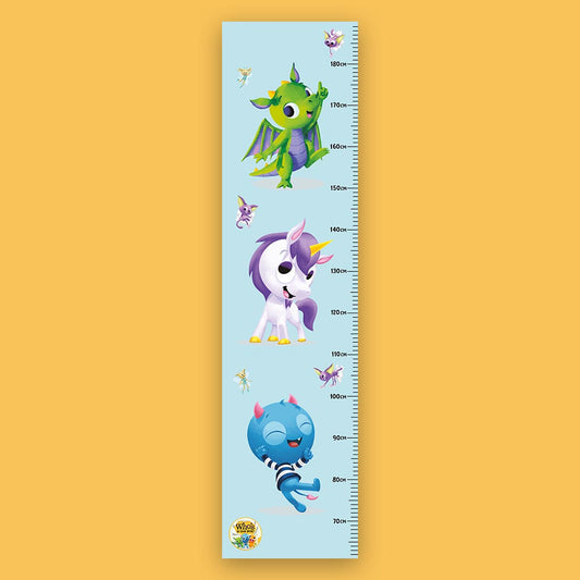 Who's in Your Book blue - Height Chart 40x130cm