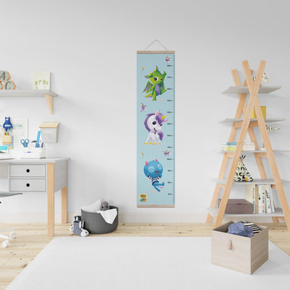 Who's in Your Book blue - Height Chart 40x130cm