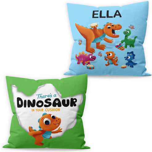 There's a Dinosaur in My Personalised Cushion