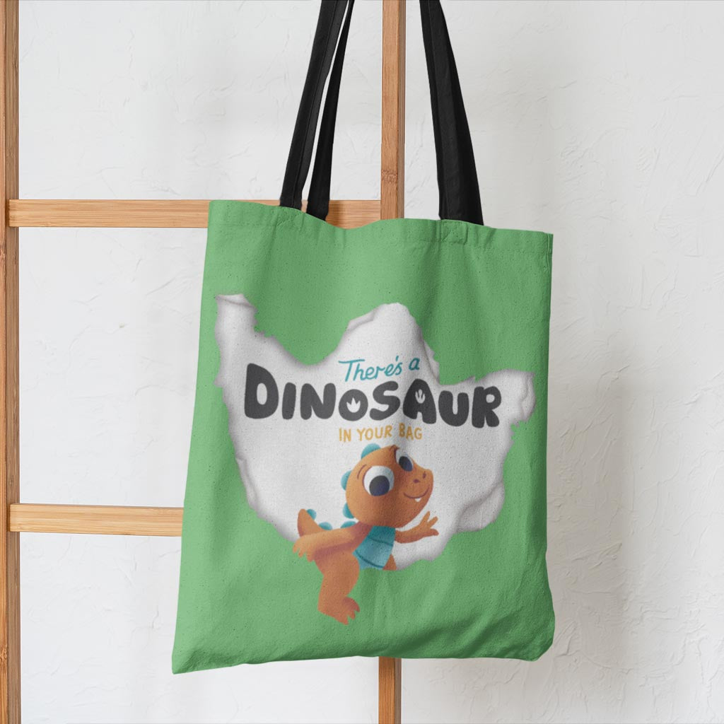 There's a Dinosaur on Your Personalised Tote Bag